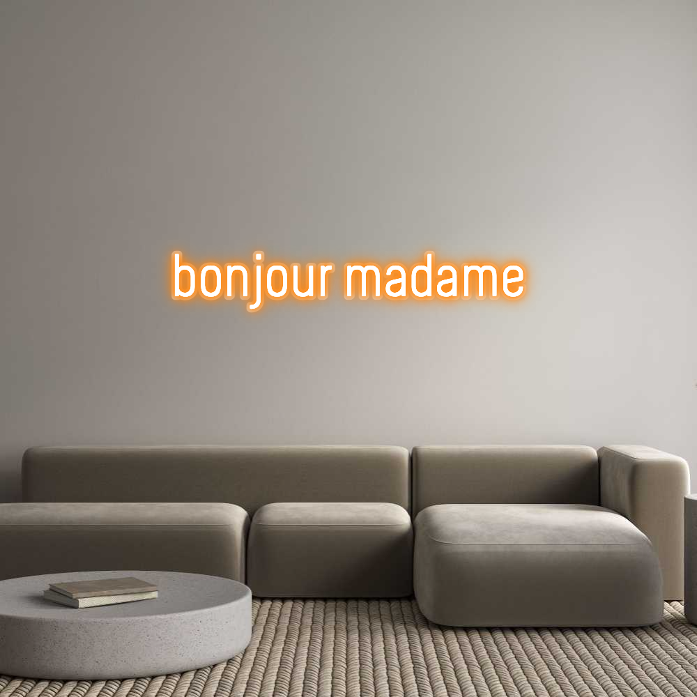 Custom Neon Sign bonjour madame