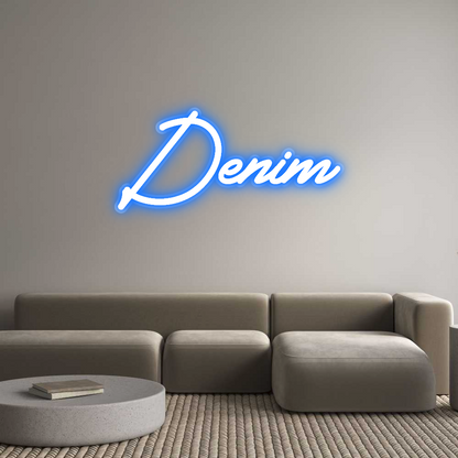 Custom Neon Sign Denim