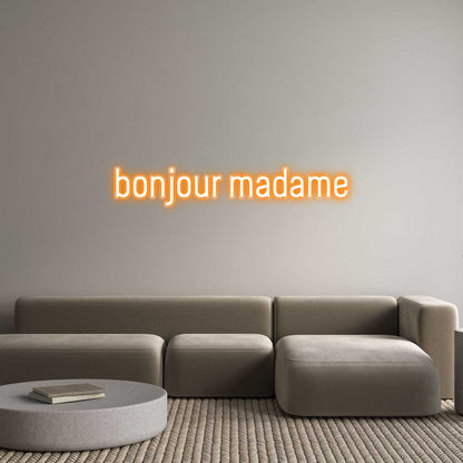 Custom Neon Sign bonjour madame